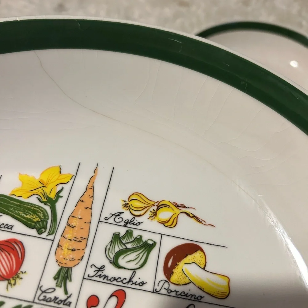 50%offw❤️ Tre Ci, 3 PastaServing Bowl.Made in Italy Sicilia Crazing glaze. Rack